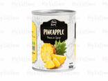 Canned Queen/ Cayenne Pineapple (pieces, slice) in light syrup from the manufacturer - фото 2