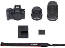 Canon EOS R50 Mirrorless Camera with 18-45mm and 55-210mm Lenses (Black)